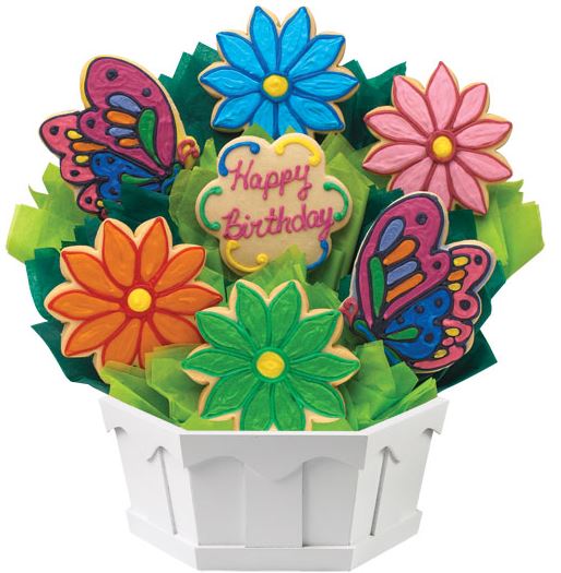 Order A249. Butterfly and Daisy Birthday Bouquet food online from Cookies By Design store, Glenview on bringmethat.com