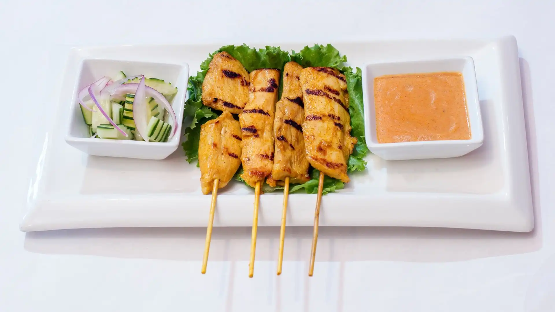 Order Chicken Satay food online from Shana Thai Restaurant store, Mountain View on bringmethat.com