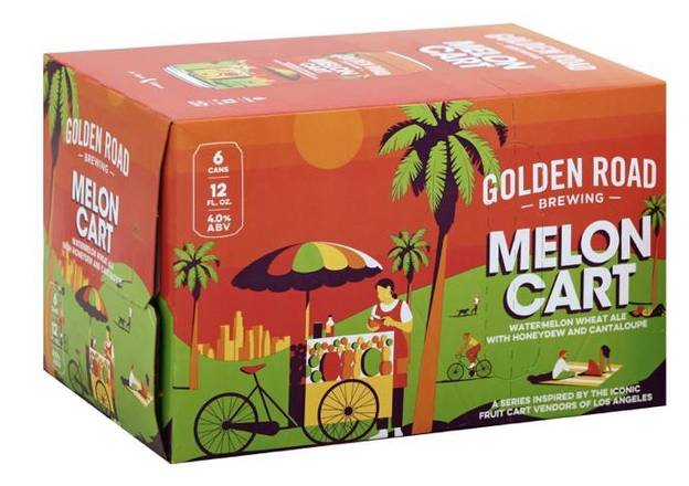 Order Golden Road Melon Cart, 6pk-12oz canned beer (7.0% ABV) food online from Loma Mini Market store, Long Beach on bringmethat.com