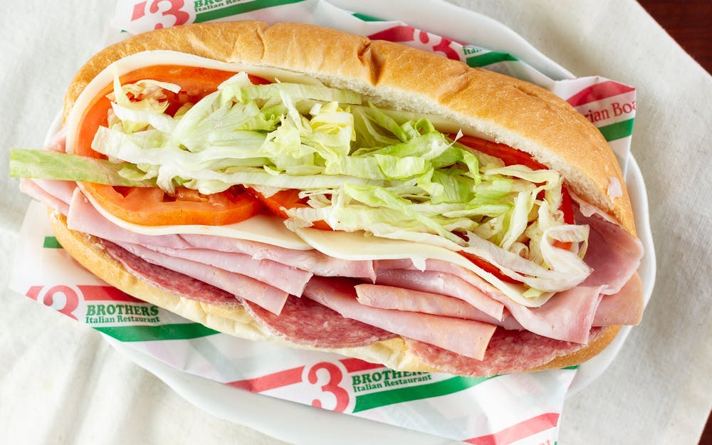 Order Italian Combination Sub - 8" food online from Three Brothers Italian Restaurant store, Bowie on bringmethat.com