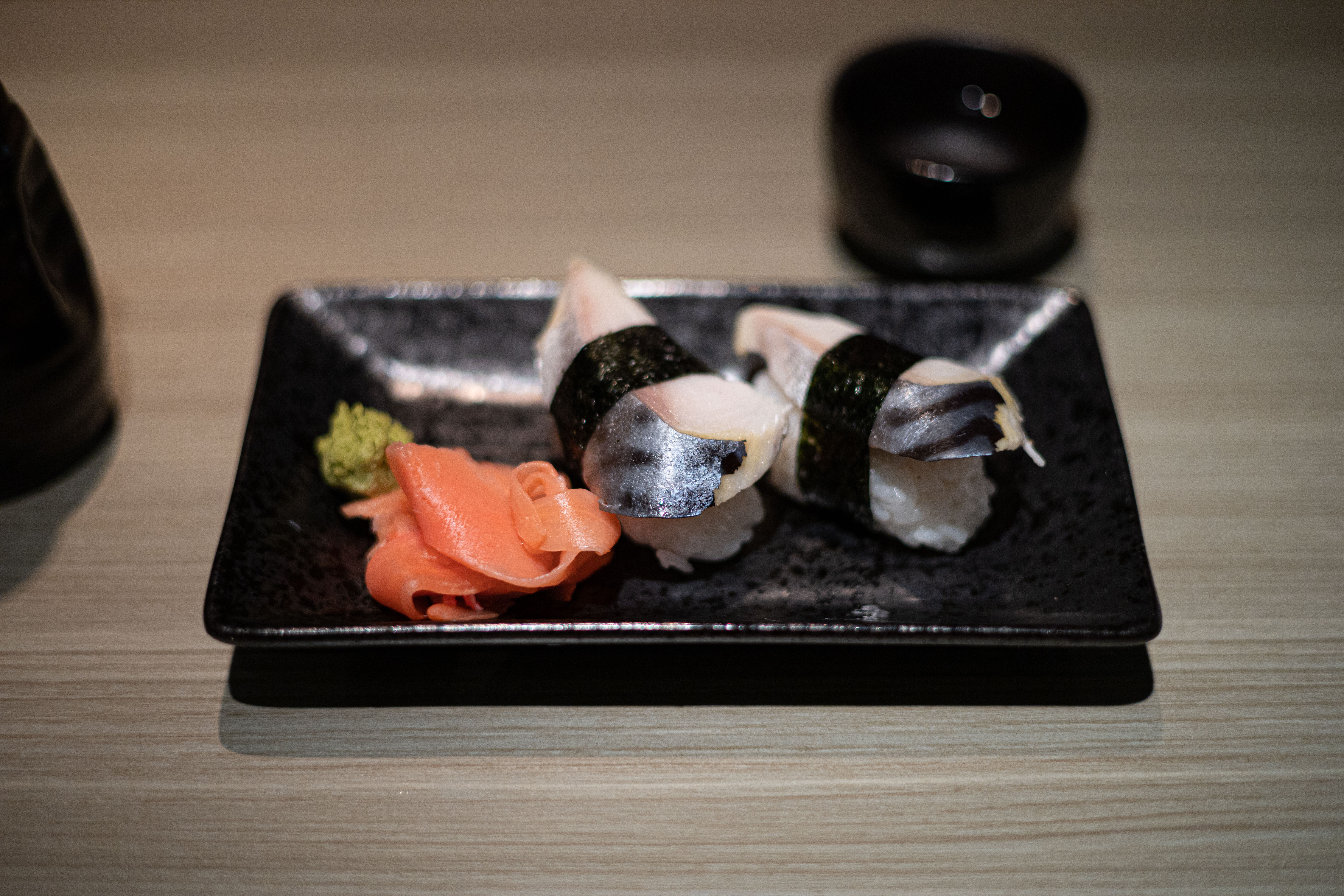 Order 1205. Saba Nigiri Sushi food online from Yama Sushi Restaurant store, San Francisco on bringmethat.com