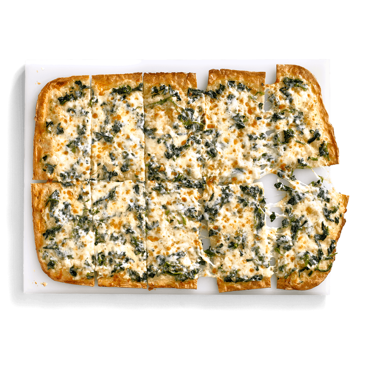 Order Spinach Alfredo Flatbread - Large food online from Cicis Pizza store, Oklahoma City on bringmethat.com