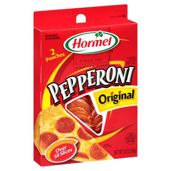 Order Hormel Original Pepperoni Slices 3.5oz food online from Everyday Needs by Gopuff store, Chicago on bringmethat.com