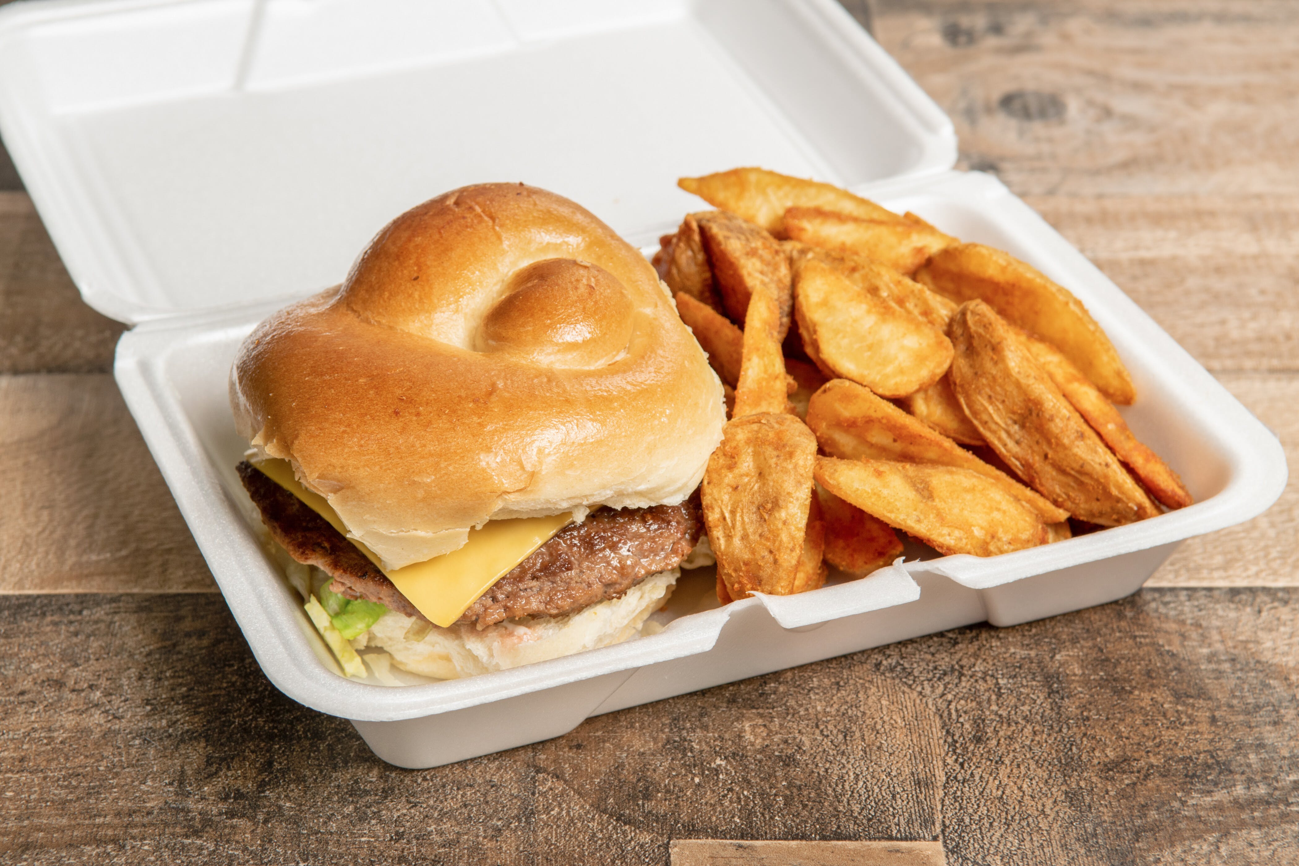 Order Cheeseburger - Single food online from Mojoes Chicken store, Rochester on bringmethat.com