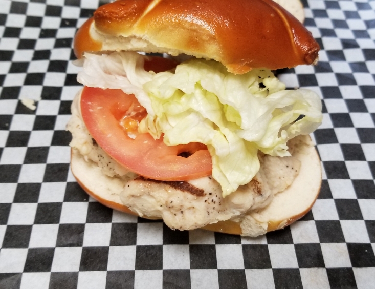 Order Grilled Chicken Sandwich food online from The Pretzel Shop store, Pittsburgh on bringmethat.com