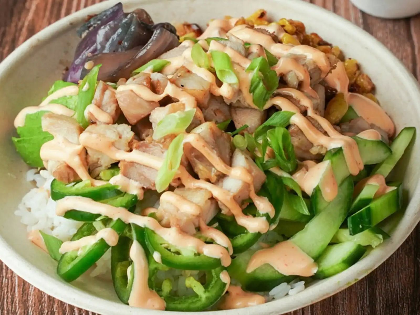 Order SPICY CHICKEN BOWL food online from Pipeline Poke store, San Francisco on bringmethat.com