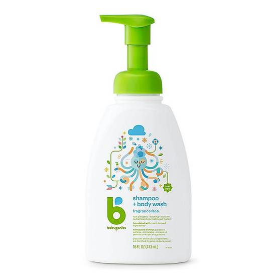 Order Babyganics® 16 oz. Foaming Shampoo + Body Wash in Fragrance-Free food online from Bed Bath &Amp; Beyond store, San Luis Obispo on bringmethat.com