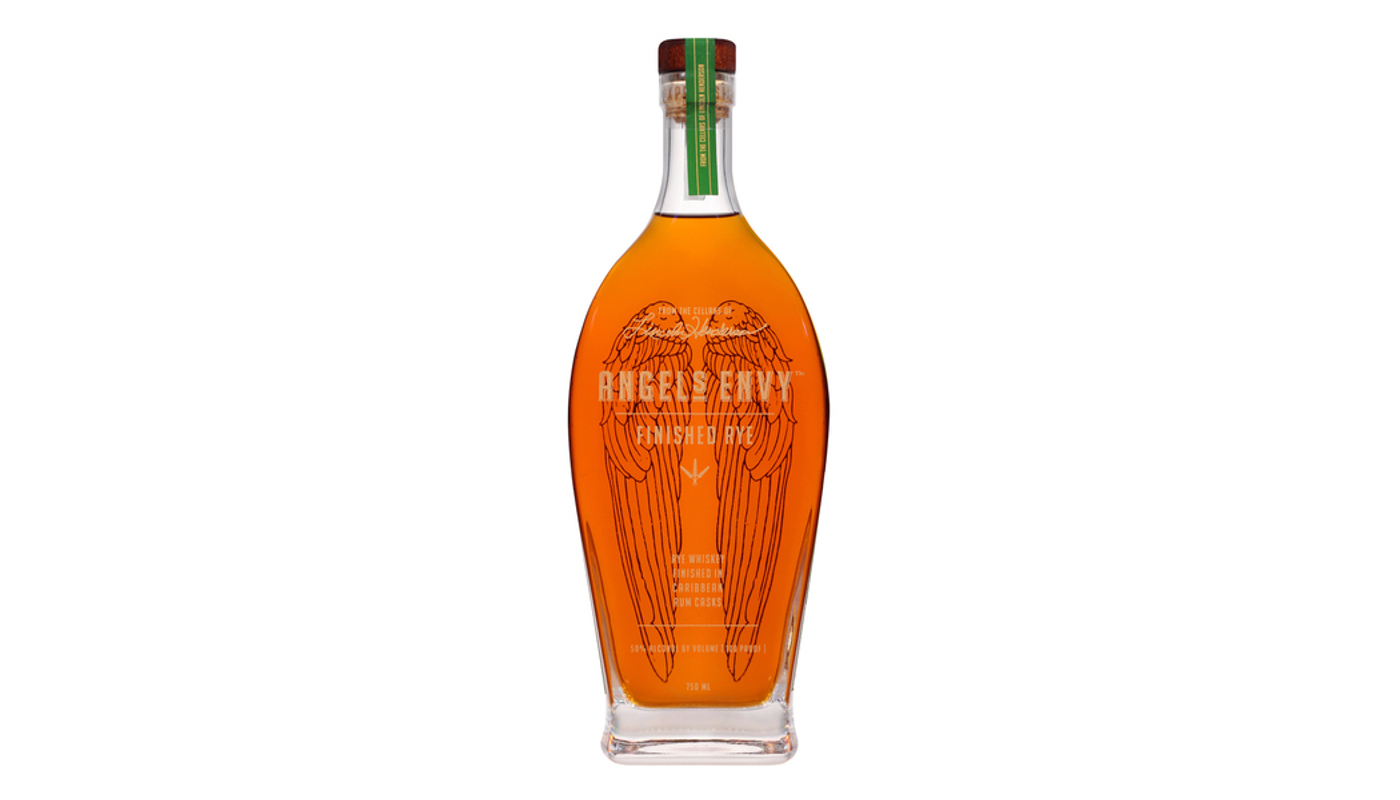 Order  Angels Envy Rye Whiskey Finished in Caribbean Rum Casks 750mL food online from Dimension Liquor store, Lake Forest on bringmethat.com