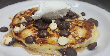 Order Black And White Pancakes food online from The Guys Place store, Sycamore on bringmethat.com
