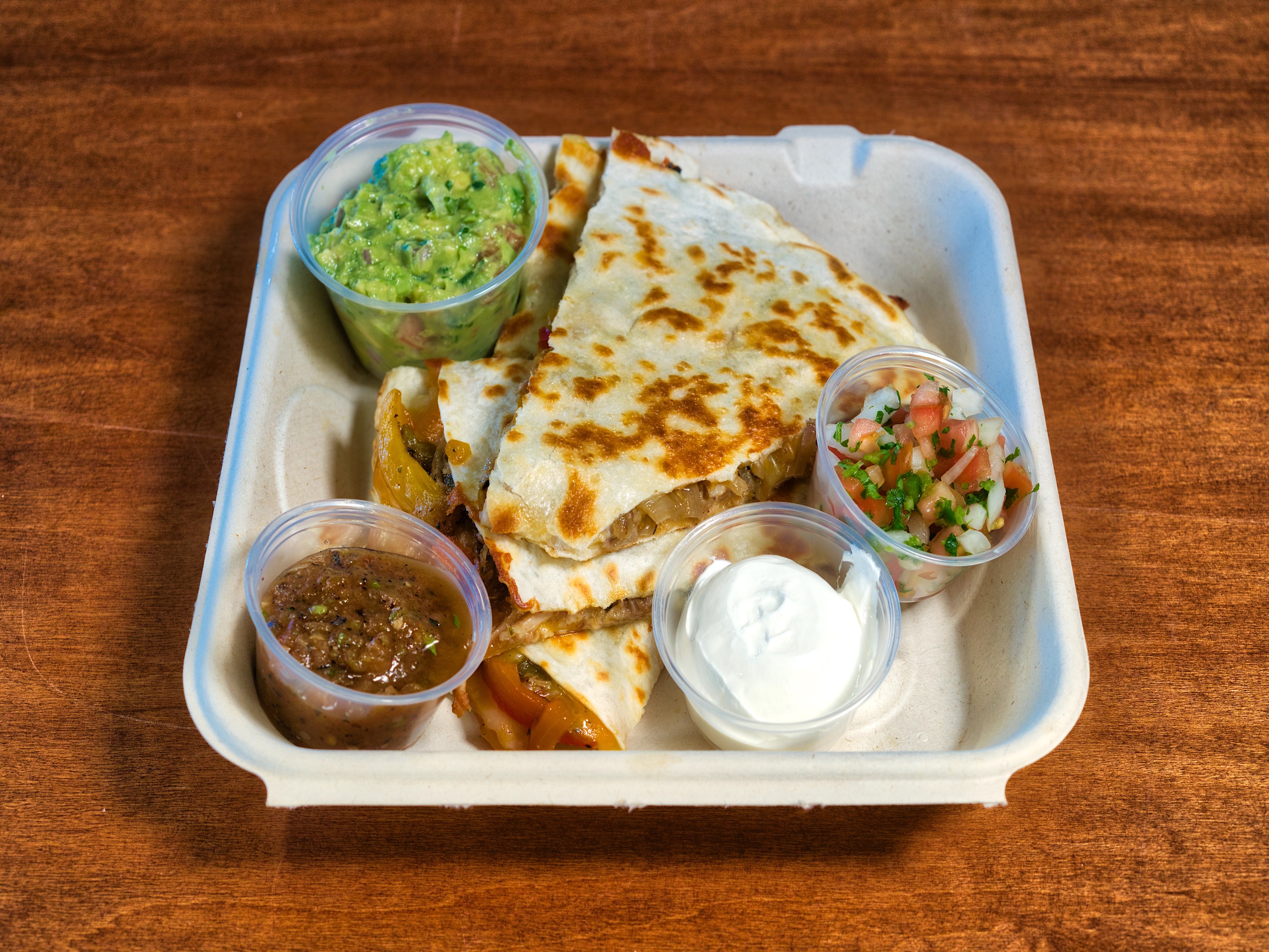 Order Pulled Pork Quesadilla food online from Los Gatos Tacos store, Bloomfield Hills on bringmethat.com