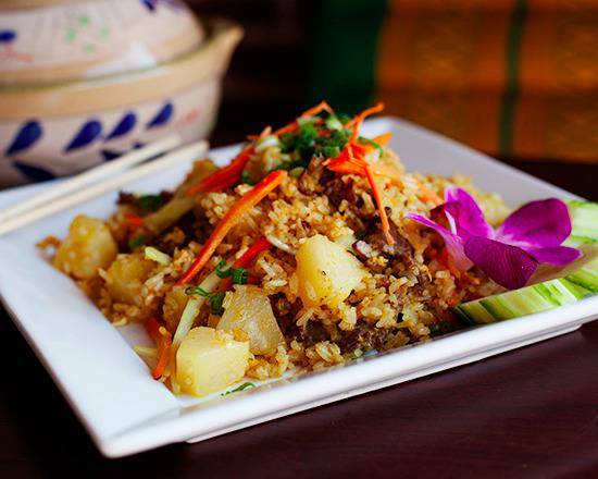 Order Pineapple Fried Rice food online from Thai Heaven store, Hapeville on bringmethat.com