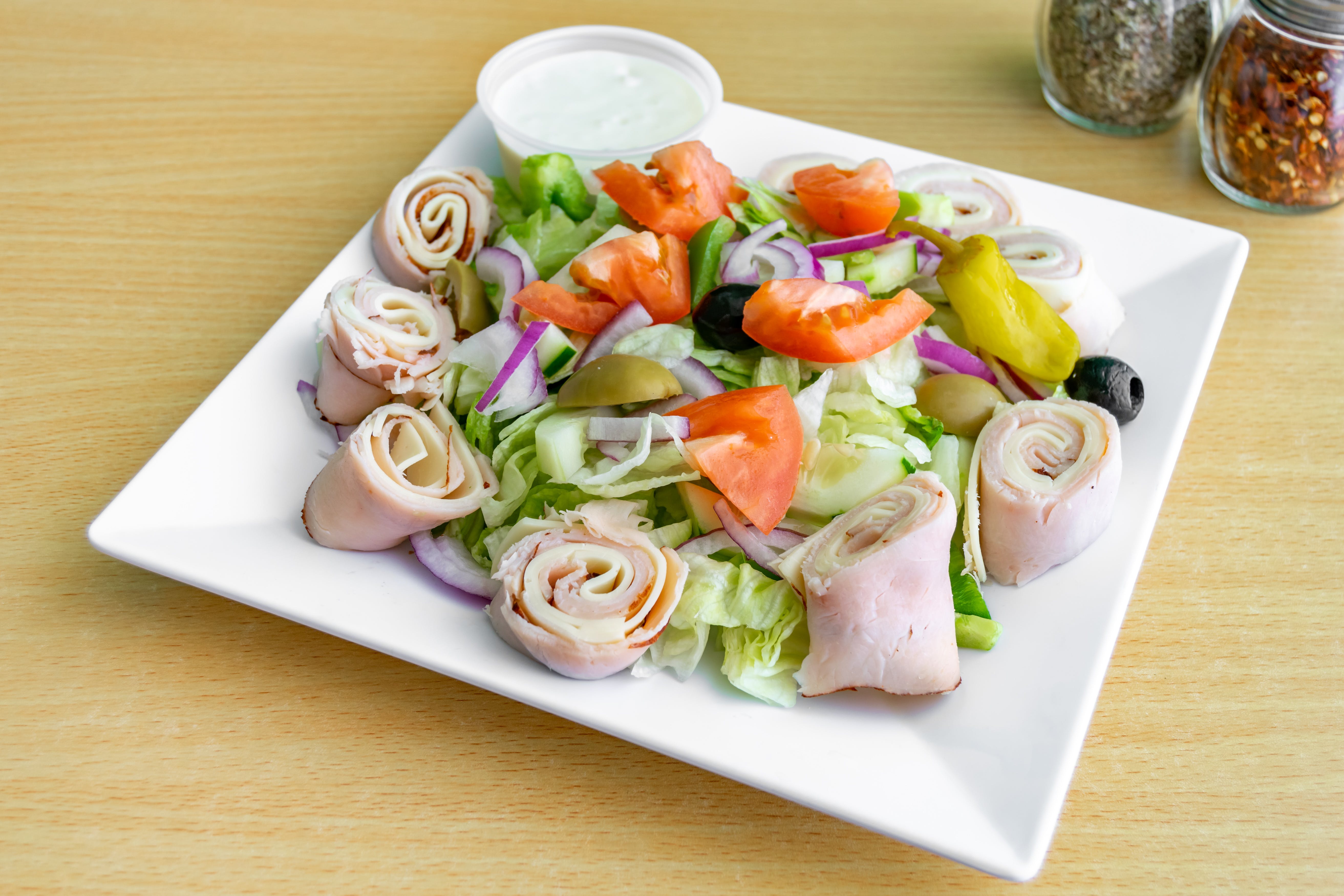 Order Turkey Salad Platter - Salad food online from Dolce Pizza store, East Orange on bringmethat.com