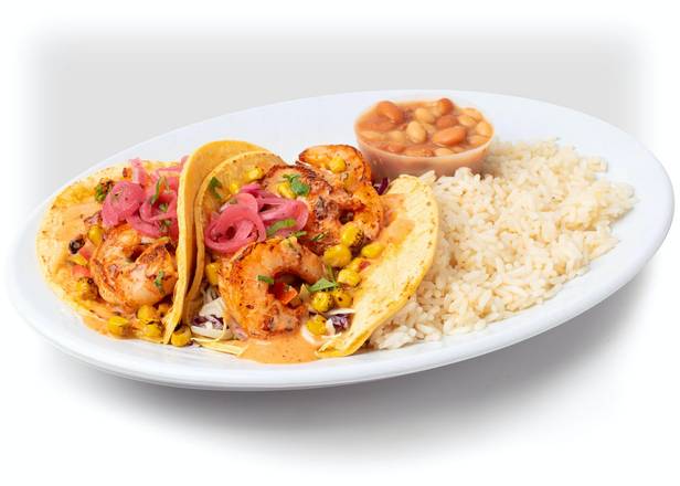 Order CAJUN SHRIMP TACO COMBO food online from California Fish Grill store, Lake Forest on bringmethat.com