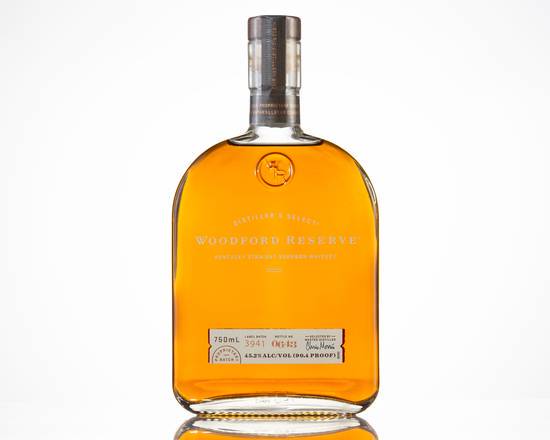 Order Woodford Reserve, 750mL bourbon (45.2% ABV) food online from New Star store, San Francisco on bringmethat.com