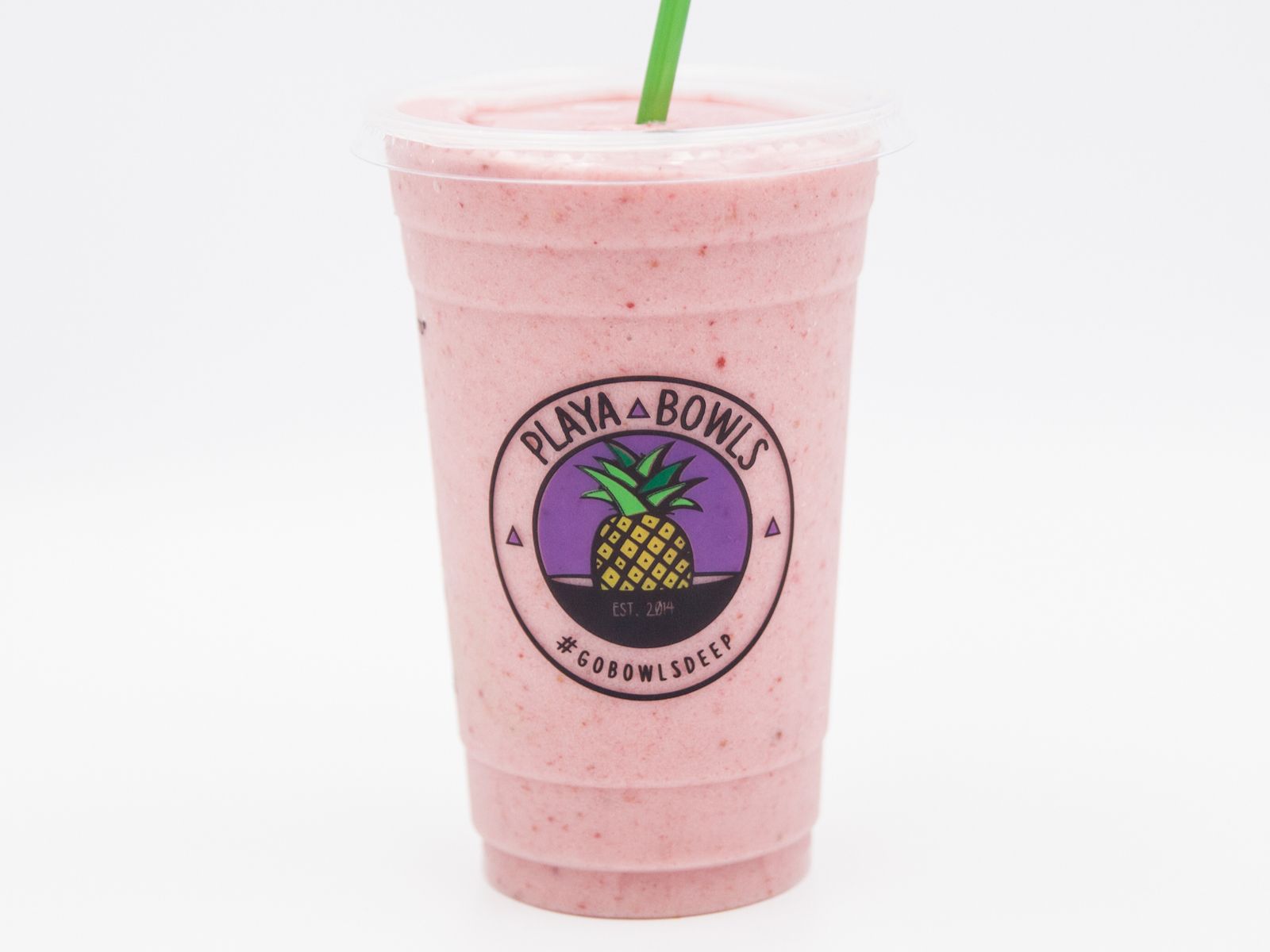 Order Strawberry Banana Smoothie* food online from Playa Bowls store, Rutherford on bringmethat.com