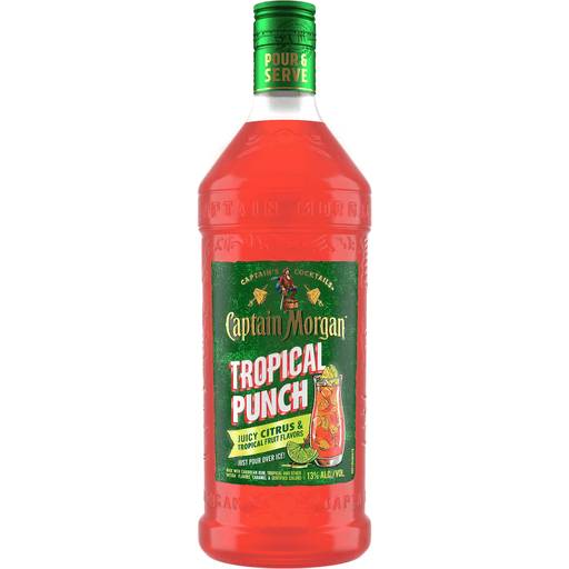 Order Captain Morgan Tropical Punch Cocktail (1.75 LTR) 137859 food online from Bevmo! store, BURLINGAME on bringmethat.com