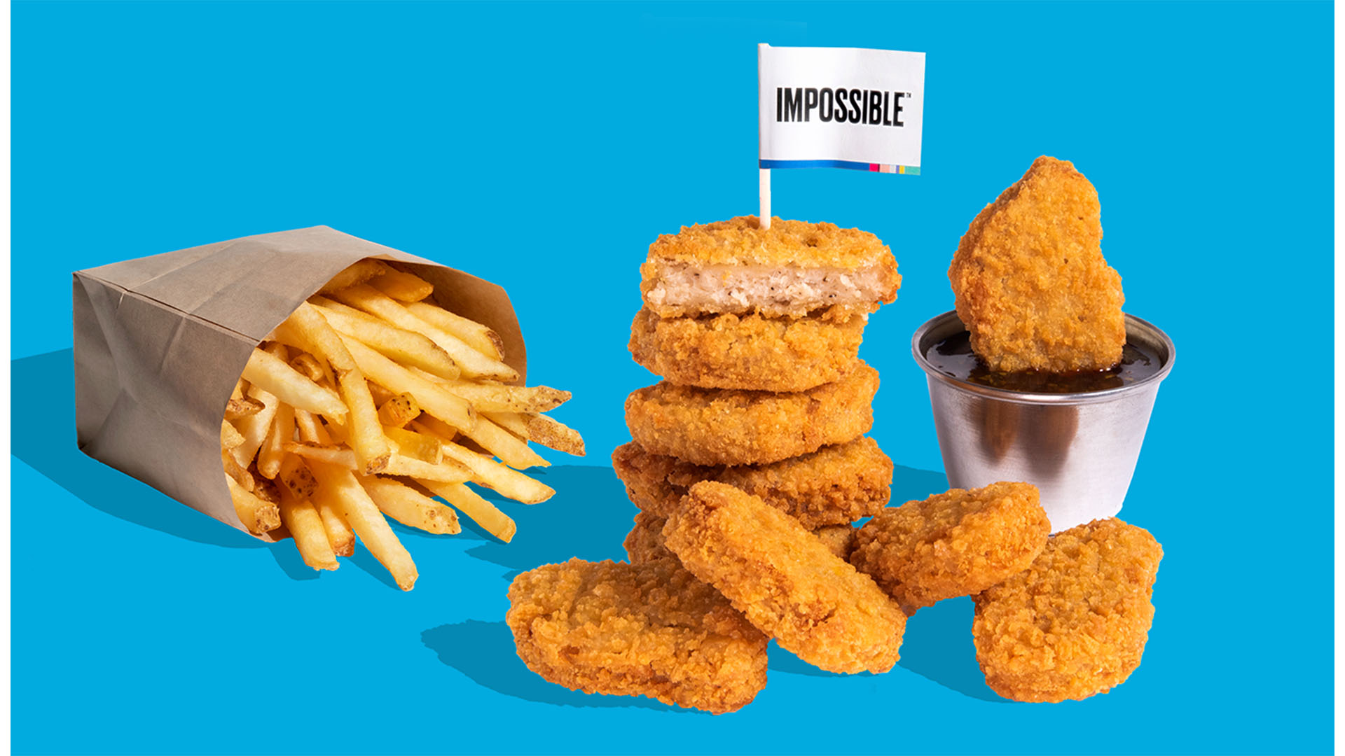 Order Sticky Sesame Impossible™ Nuggets + Fries food online from The Impossible Shop store, Alhambra on bringmethat.com