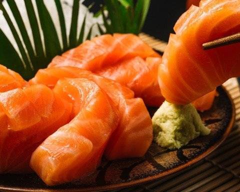 Order Salmon Sashimi food online from Oishii Mika Sushi store, Portland on bringmethat.com
