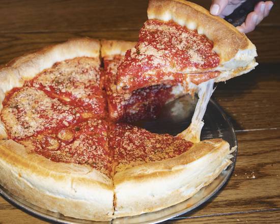 Order 14" Pepperoni Chicago Pizza food online from Regents Pizzeria store, San Diego on bringmethat.com