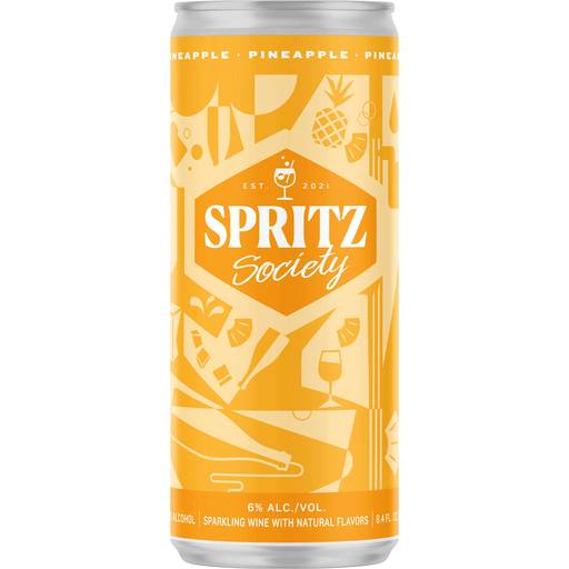 Order Spritz Society Pineapple (4PK 250ML) 139251 food online from Bevmo! store, Chino on bringmethat.com