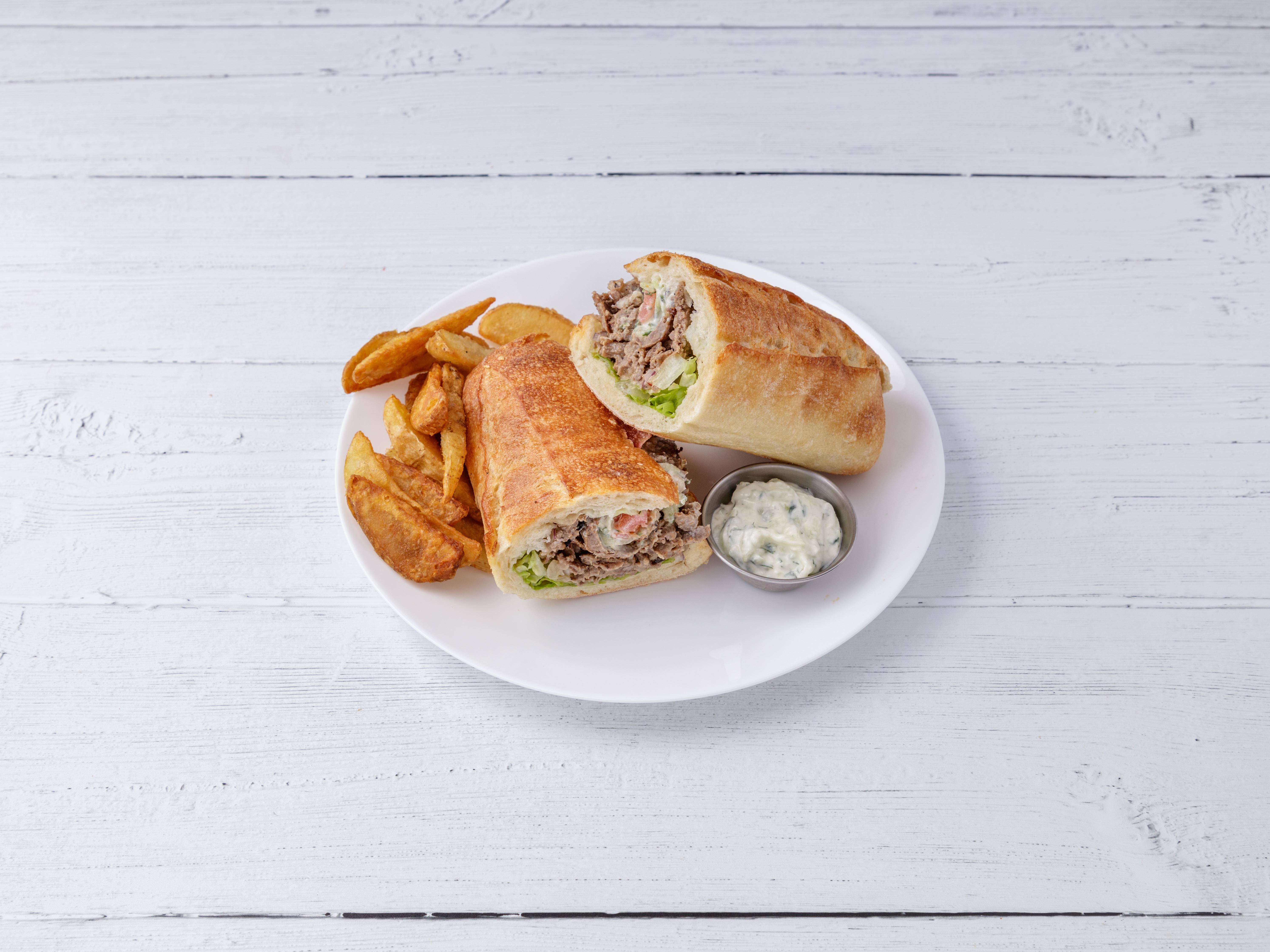 Order Gyro Doner Sandwich food online from The Bosphorus store, Nutley on bringmethat.com