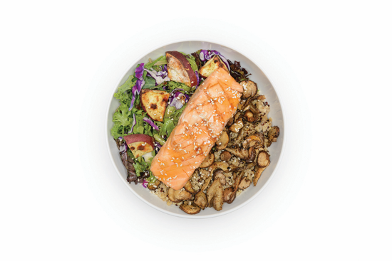 Order Japanese BBQ Salmon Bowl food online from Greek Kitchen store, Chicago on bringmethat.com