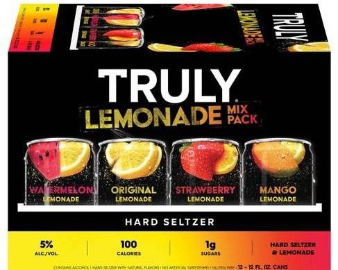 Order TRULY Lemonade Hard Seltzer Variety, 12 PACK, 12oz beer cans(5%ABV) food online from Windy City Liquor Market store, El Cajon on bringmethat.com