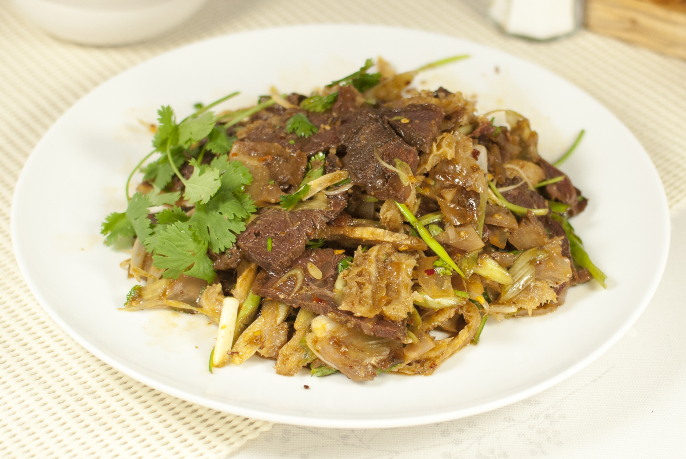 Order 4. Cold Spicy Beef, Beef Tendon and Ox-Tripe food online from Ma House store, San Diego on bringmethat.com