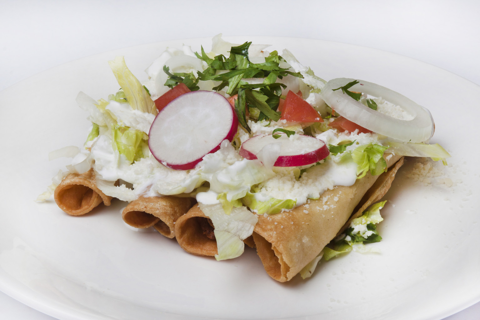 Order 4 Pieces Flautas food online from Parada 47 Mexican Restaurant store, New York on bringmethat.com