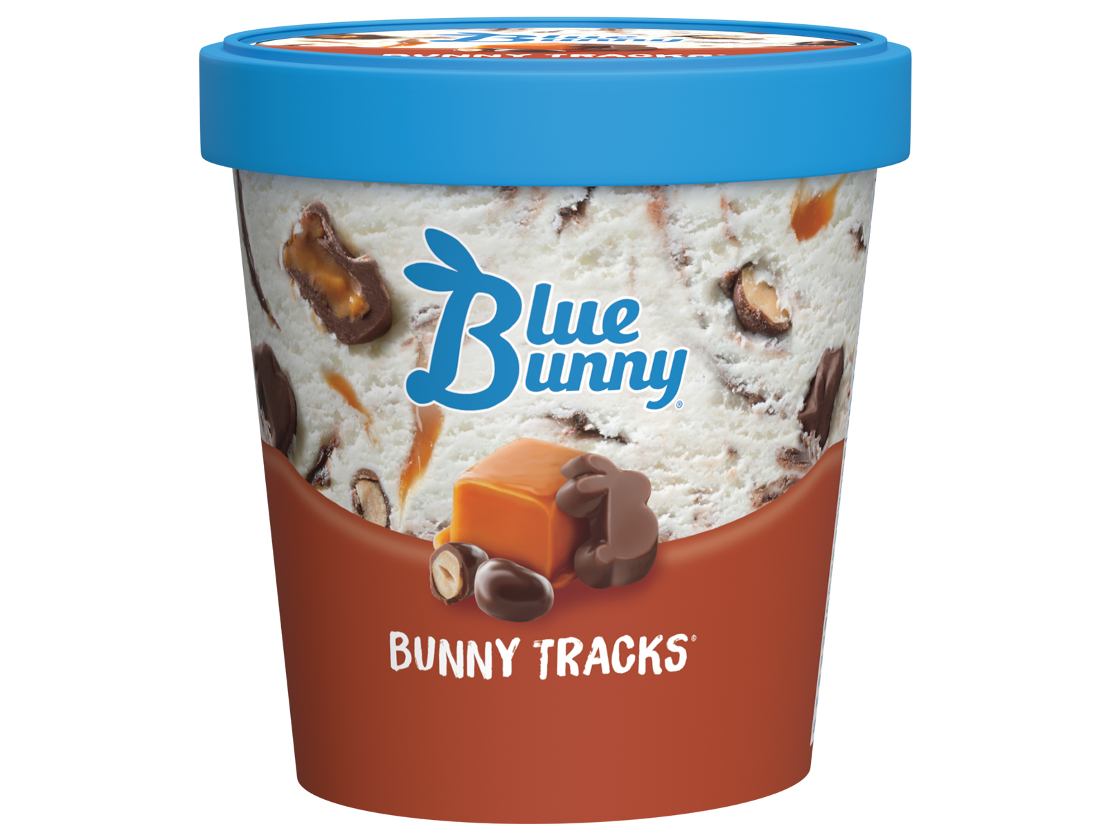 Order Blue Bunny Bunny Tracks Pint food online from The Ice Cream Parlor store, Colorado Springs on bringmethat.com