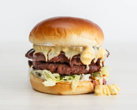 Order Double BBQ Mac Burger food online from Veggie Grill store, Walnut Creek on bringmethat.com