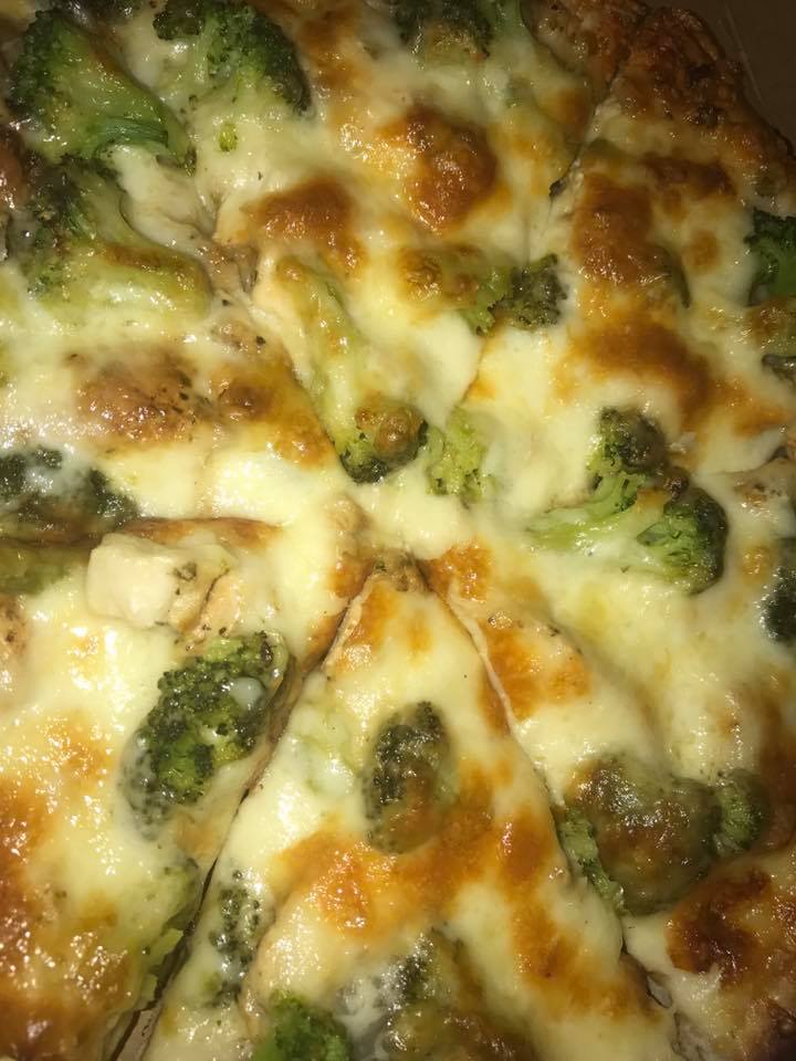 Order Fresh Chicken and Broccoli Pizza food online from Pizza Plus & Subs store, Natick on bringmethat.com