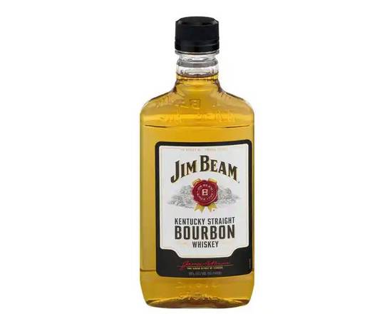 Order Jim Beam Bourbon, 375mL whiskey (40.0% ABV) food online from Tenderloin Liquor store, San Francisco on bringmethat.com