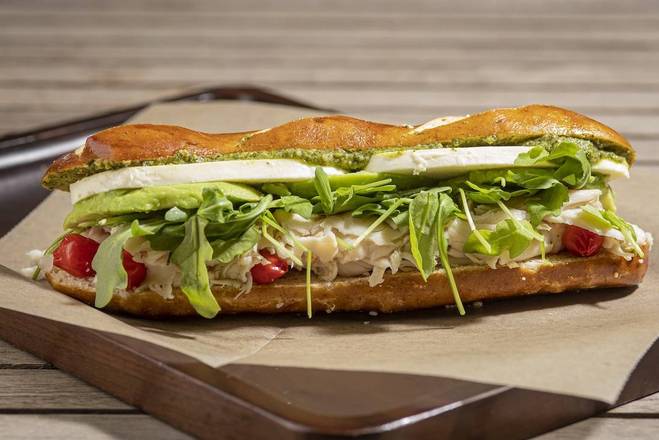 Order Free-Range Chicken and Avocado Baguette food online from Hannah's Bretzel store, Chicago on bringmethat.com