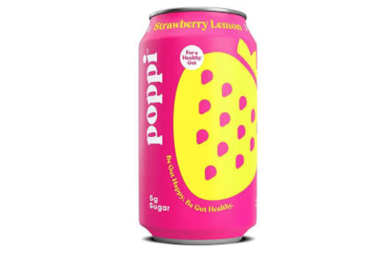 Order Poppi Strawberry Lemon Prebiotic Soda food online from Fresh & Co. store, New York on bringmethat.com