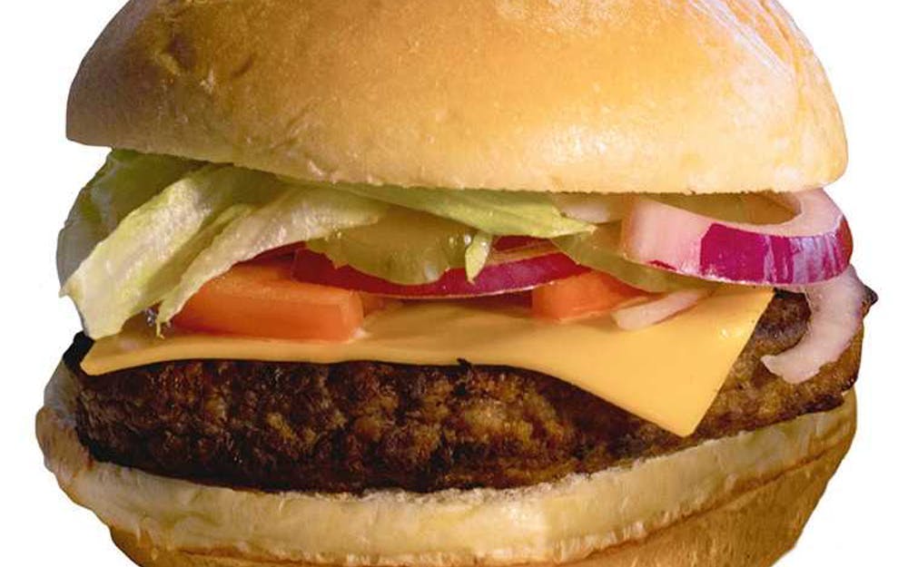 Order Cheeseburger - 1/3 lb. food online from Happy's Pizza store, Saginaw on bringmethat.com