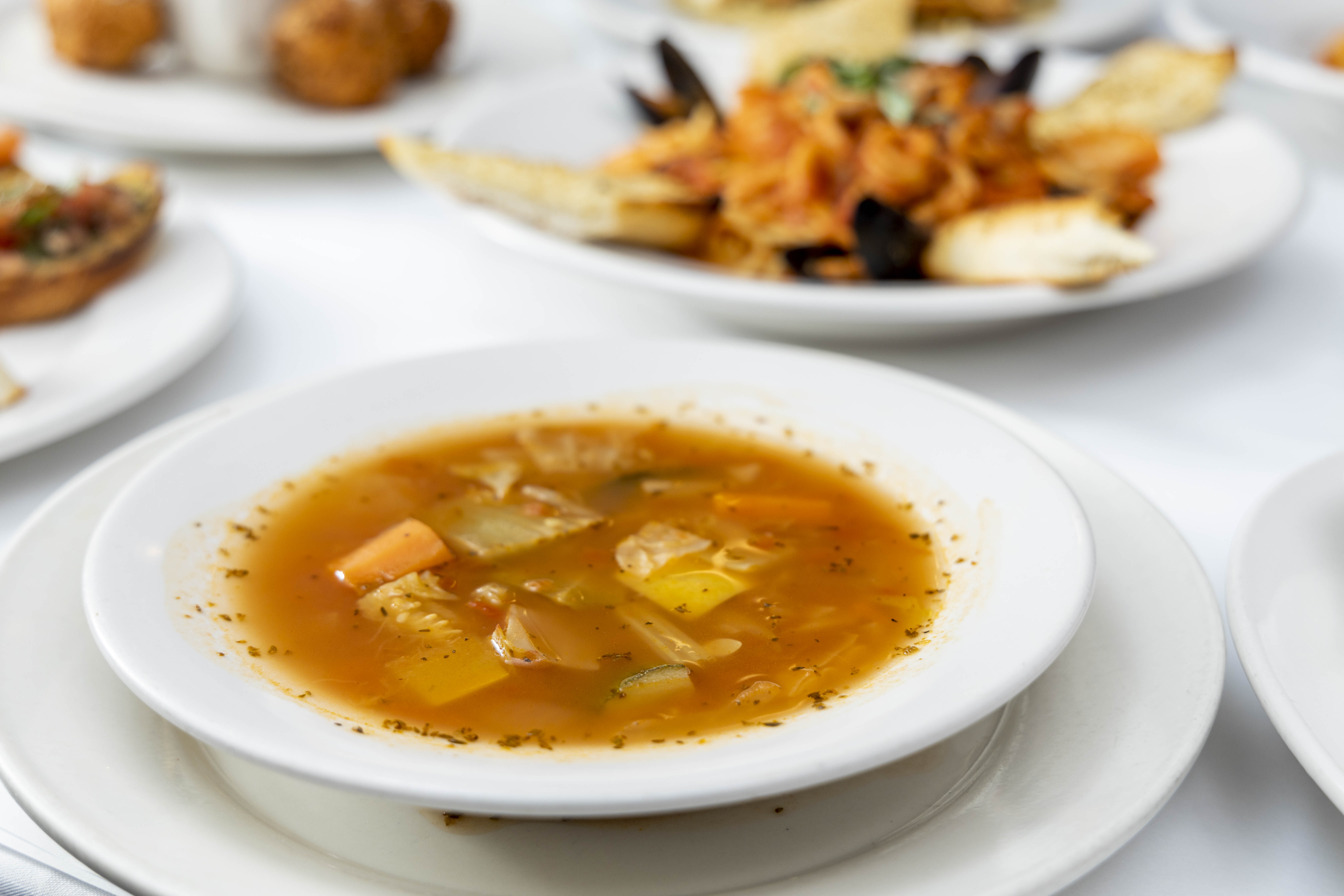 Order Minestrone Soup food online from Trattoria Peppino store, Elmwood Park on bringmethat.com
