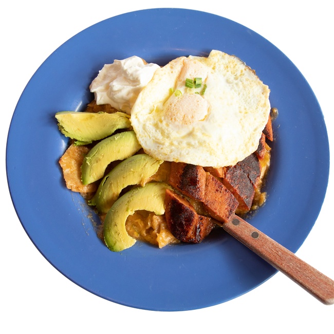 Order Chilaquiles food online from Cajun Kitchen Cafe store, Ventura on bringmethat.com