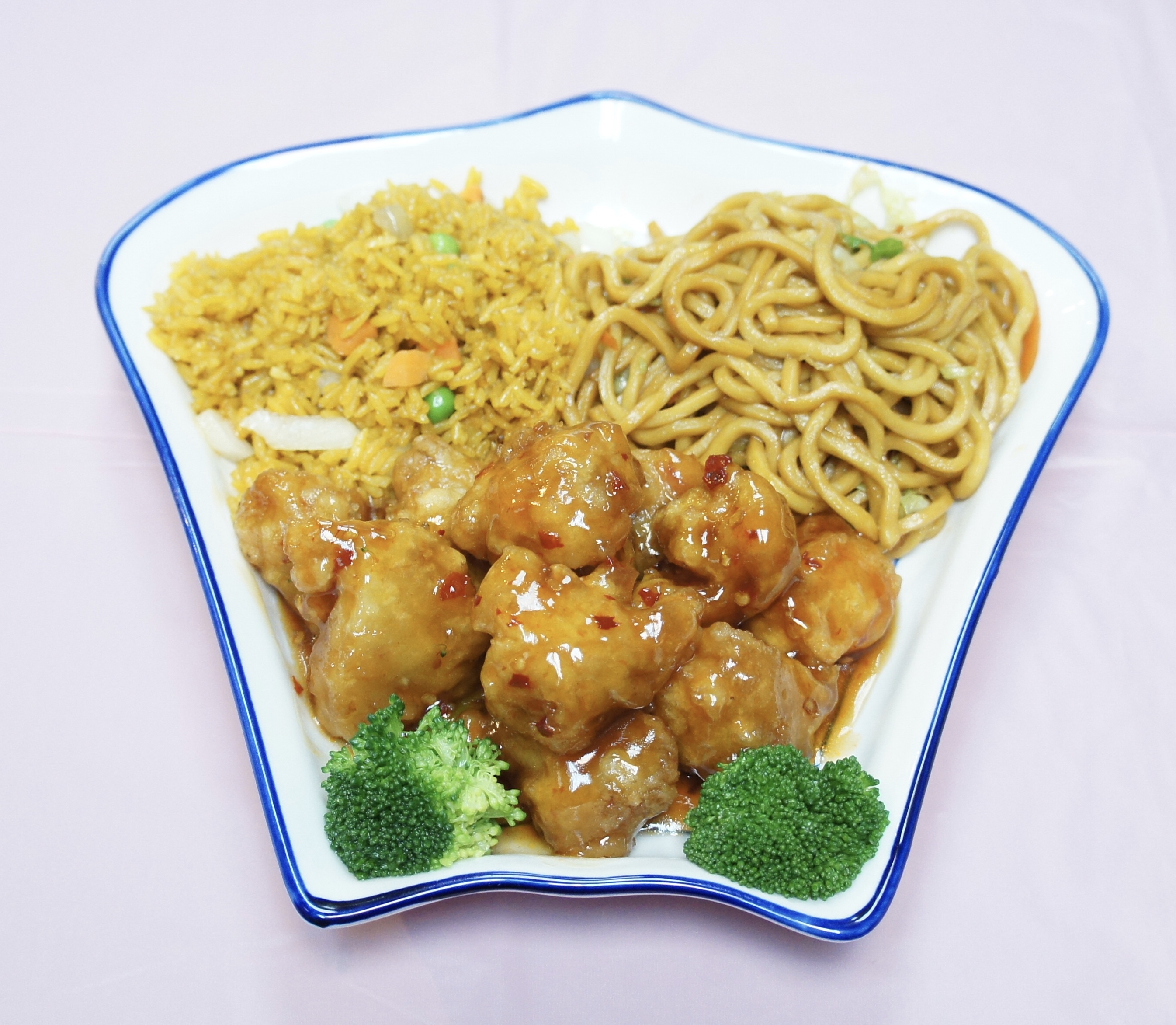 Order General Tso’s Chicken with Lo Mein and Fried Rice food online from Zhengs China Express store, Randallstown on bringmethat.com