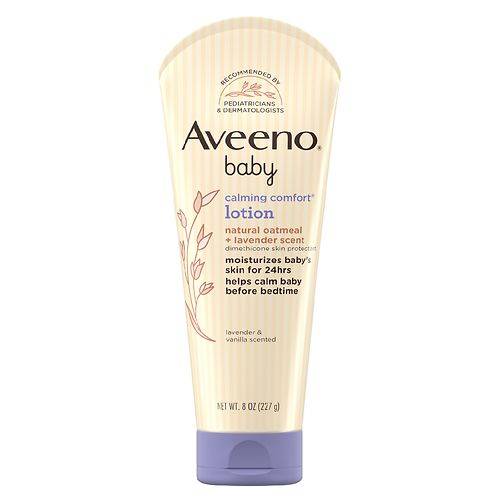 Order Aveeno Baby Calming Comfort Moisturizing Non-Greasy Lotion Lavender Vanilla - 8.0 oz food online from Walgreens store, Athens on bringmethat.com