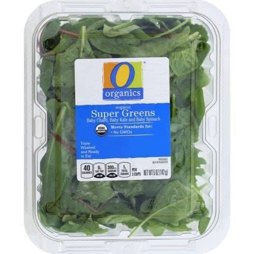 Order O Organics · Super Greens Spinach, Kale & Chard Blend (5 oz) food online from Carrs Express store, Wasilla on bringmethat.com