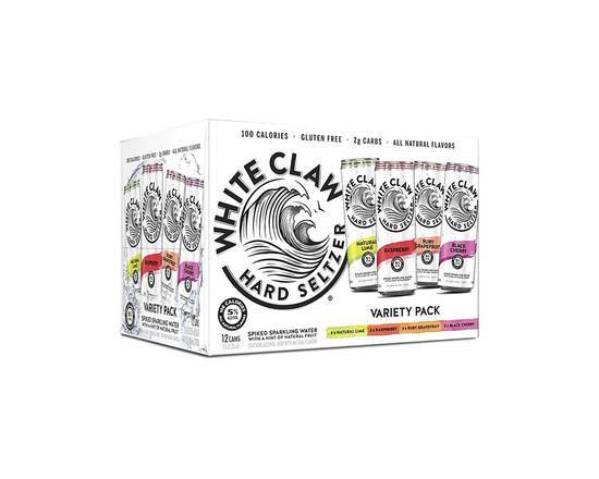 Order White Claw Hard Seltzer 12 Pack  | 5% abv food online from Pink Dot store, Lemon Grove on bringmethat.com