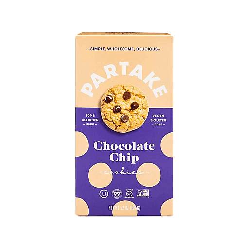 Order Partake Foods Crunchy Chocolate Chip Cookies (5.5 OZ) 134184 food online from BevMo! store, Milpitas on bringmethat.com
