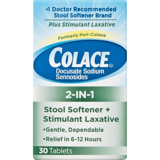 Order Colace 2-in-1 Tablets (30 ct) food online from Rite Aid store, Sandusky County on bringmethat.com