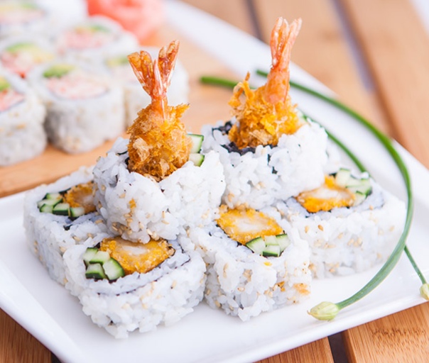 Order 4. Shrimp Tempura Roll food online from Mori Sushi store, Indianapolis on bringmethat.com