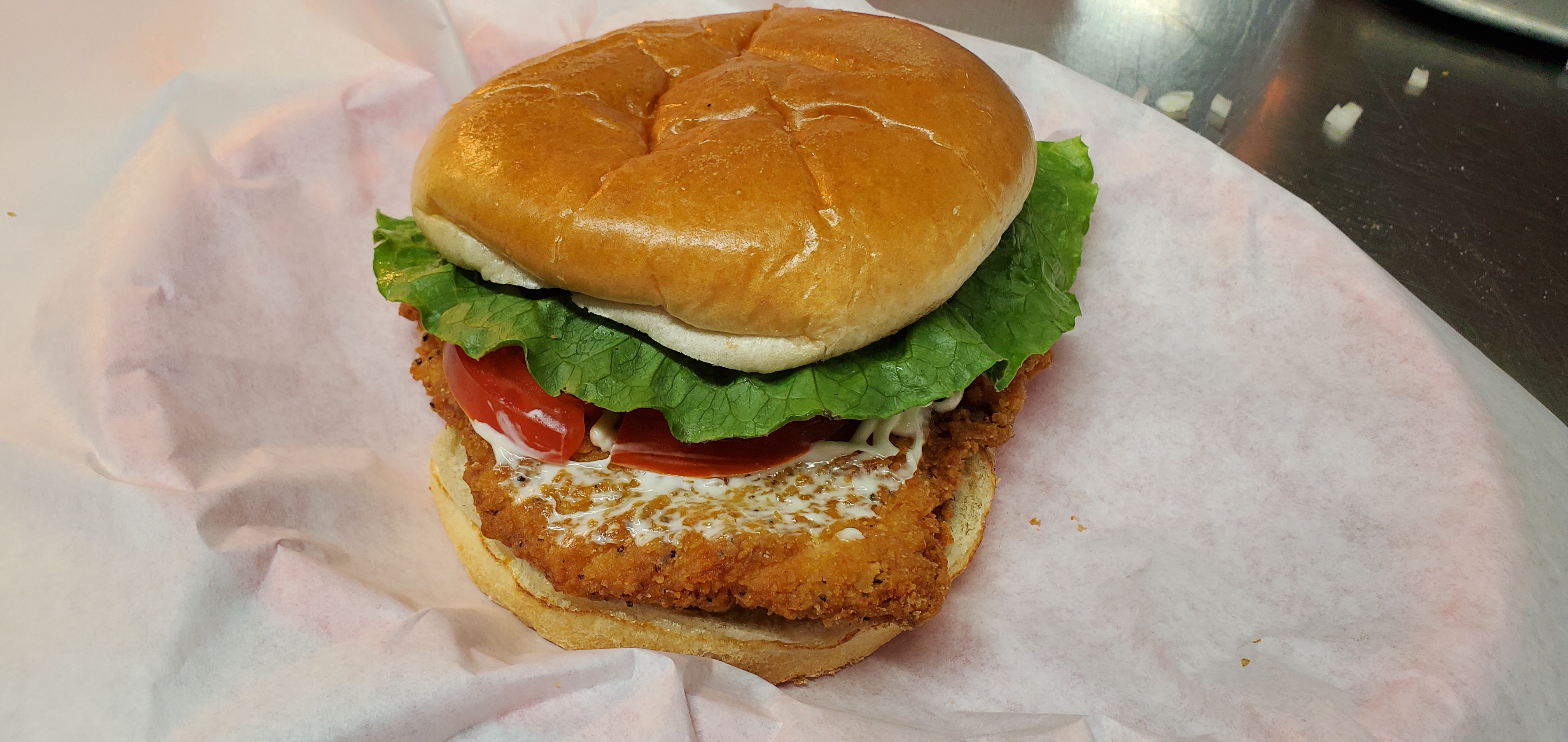 Order Crispy Chicken Sandwich food online from Dear Franks store, Niles on bringmethat.com