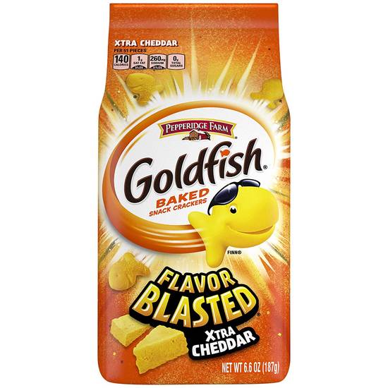 Order Goldfish Flavor Blasted Xtra Cheddar Crackers Snack Crackers food online from Deerings Market store, Traverse City on bringmethat.com