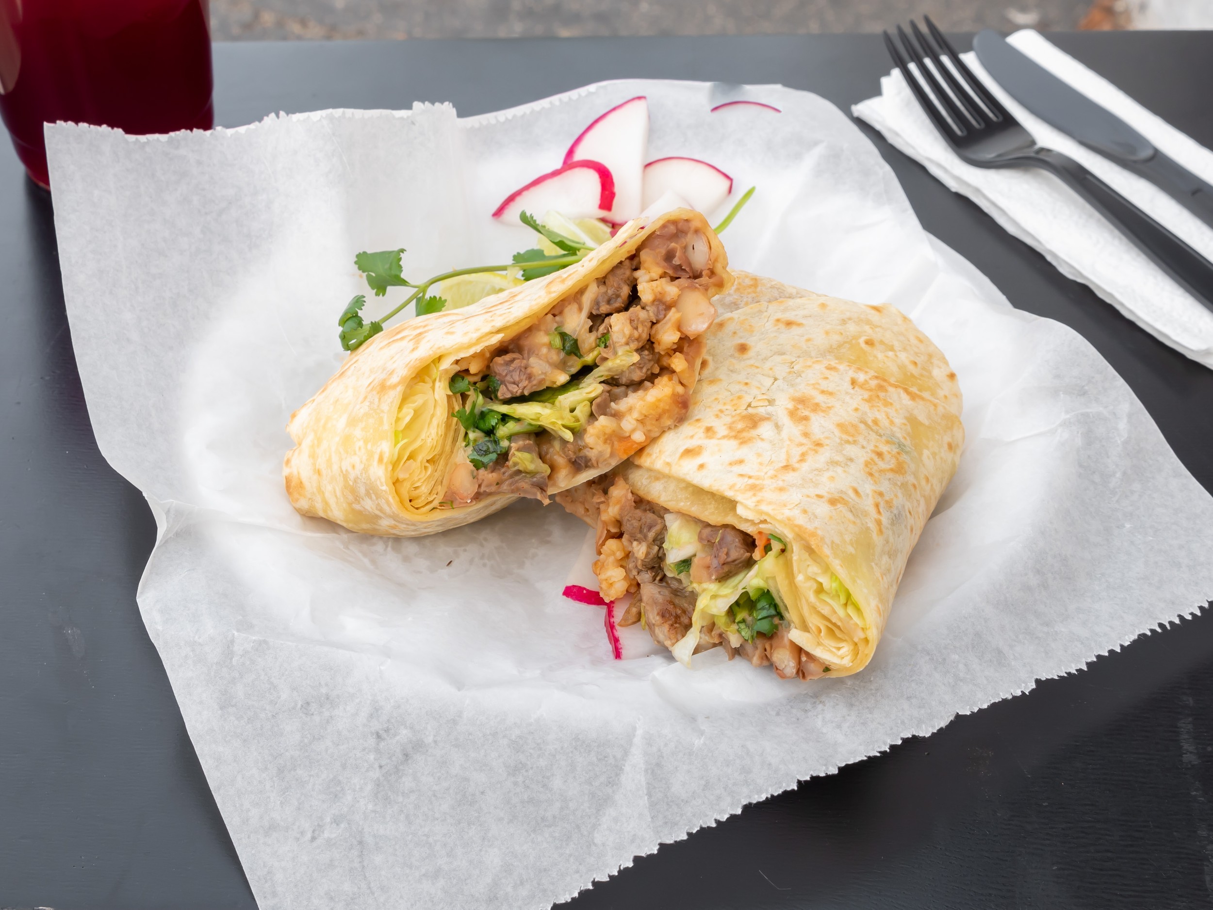 Order Burrito food online from Fiesta Taco store, Burbank on bringmethat.com