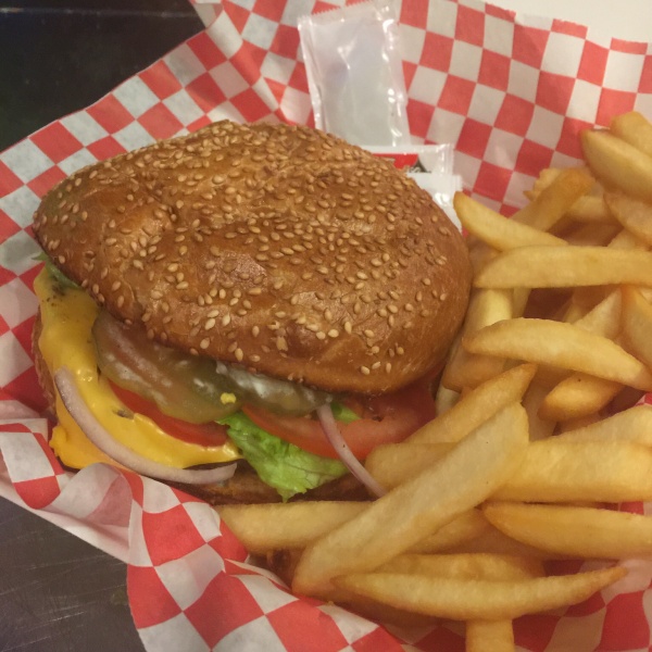 Order Hamburger with Fries food online from Milan Pizza store, San Francisco on bringmethat.com