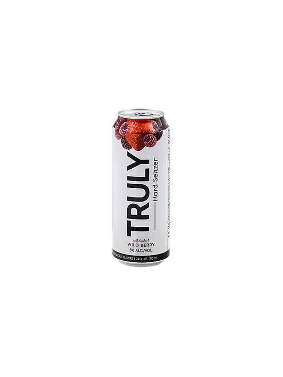 Order Truly Hard Seltzer Berry 24 OZ Can (5 % ABV) food online from Chevron Extramile store, Tustin on bringmethat.com